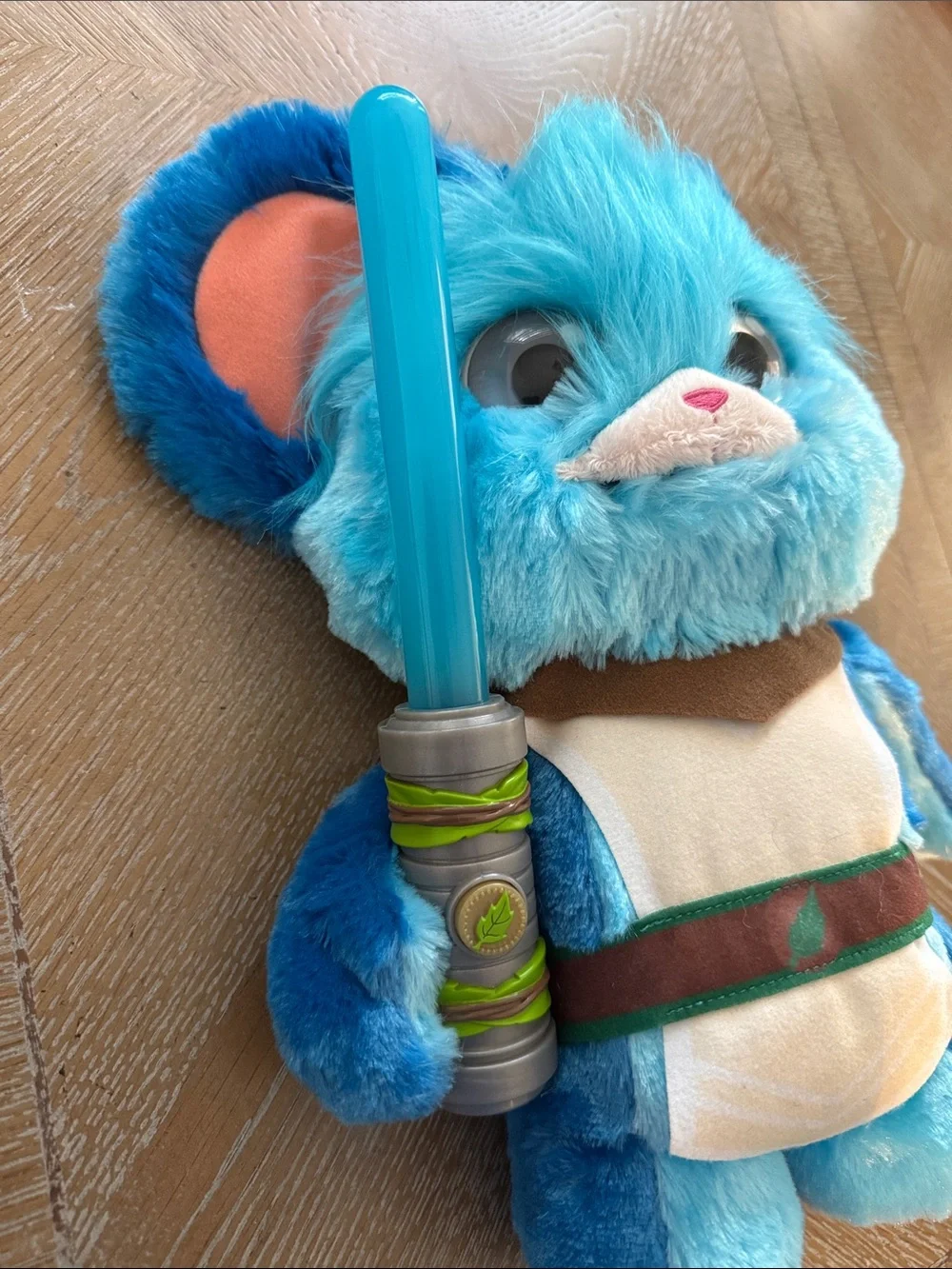Hasbro Star Wars Blue Jedi Plush Stuffed Animal Light-Up Lightsaber Toy